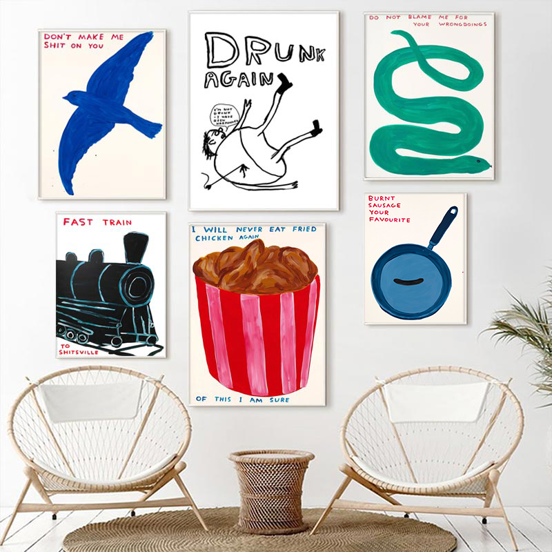Poster David Shrigley Gambar S - Sustainable Living Eco Friendly ulasan dan harga